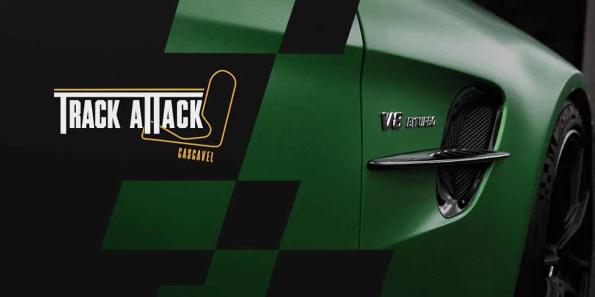 Identidade visual do Track Attack, evento automotivo em Cascavel