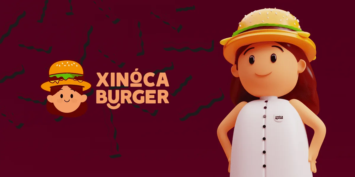 Identidade visual da Xinóca Burger