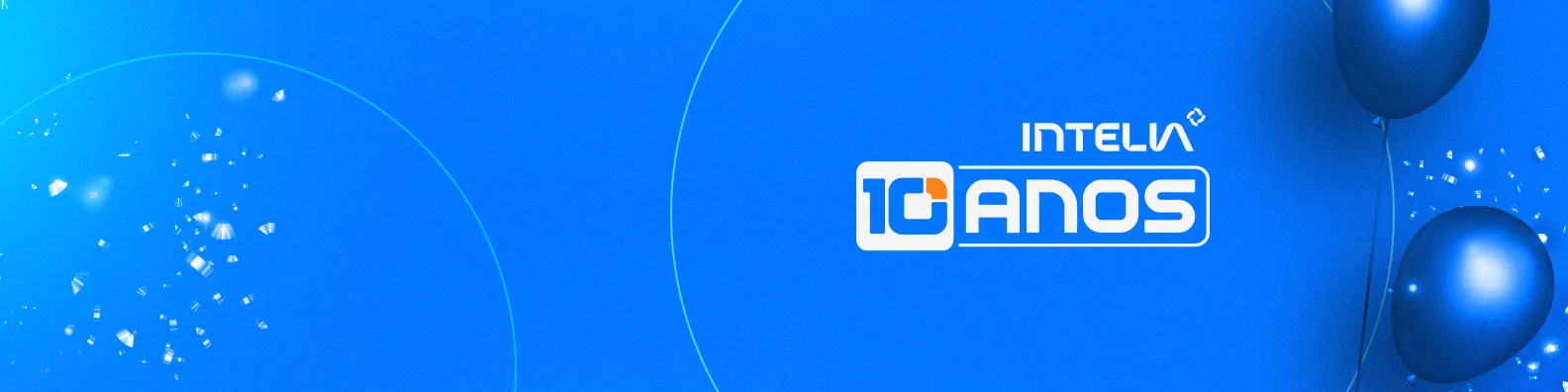 Capa de LinkedIn azul com balões