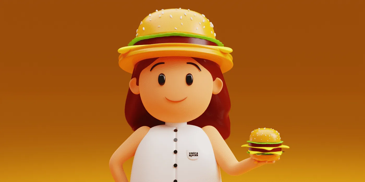 Aplicação da marca Xinóca Burger