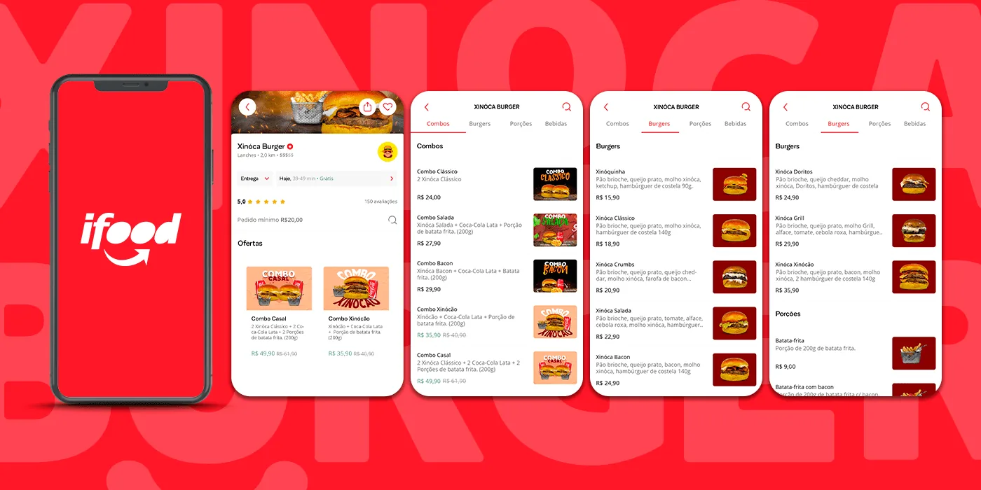 Perfil da Xinóca Burger no iFood