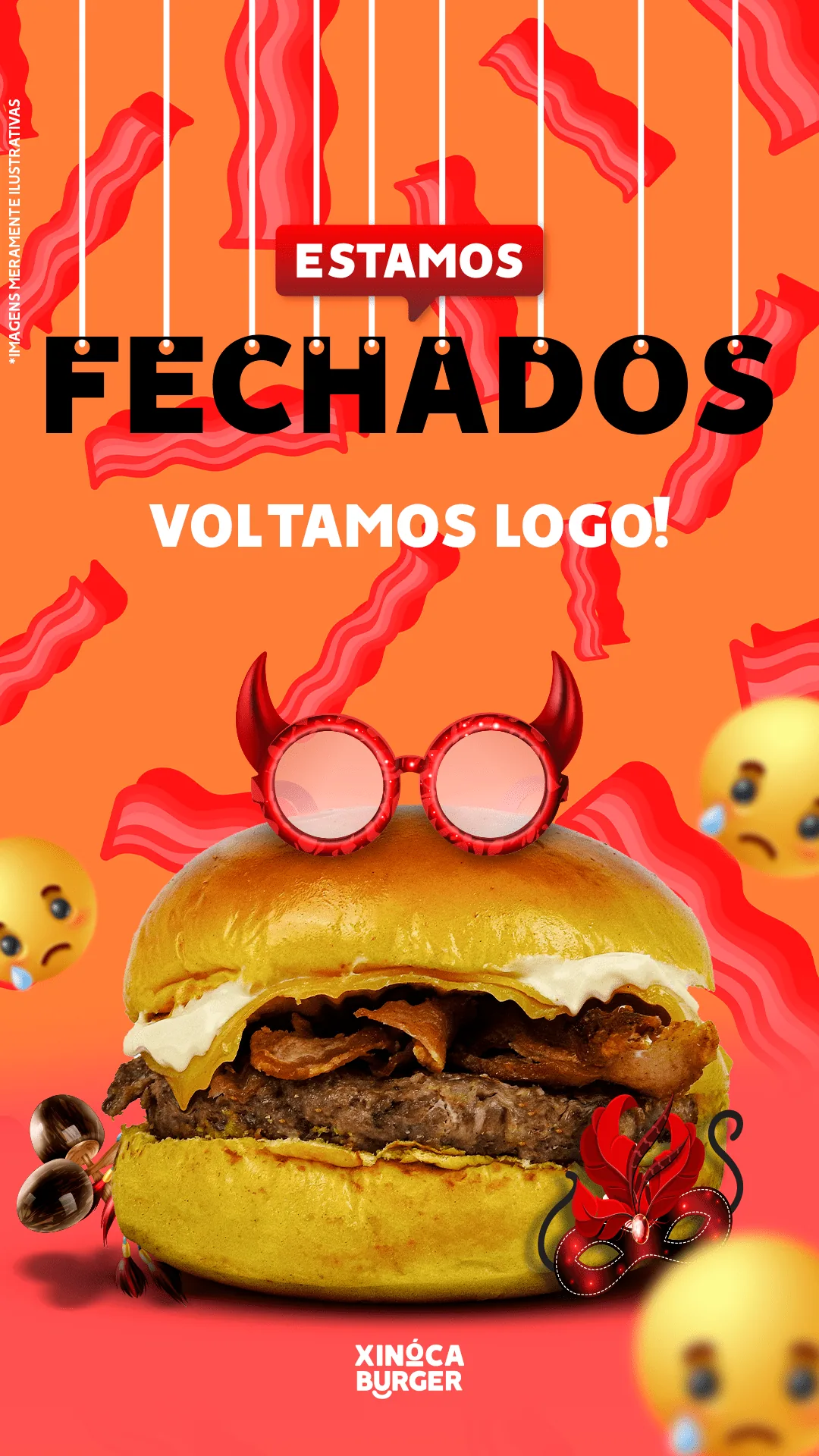 Story avisando que a loja está fechada